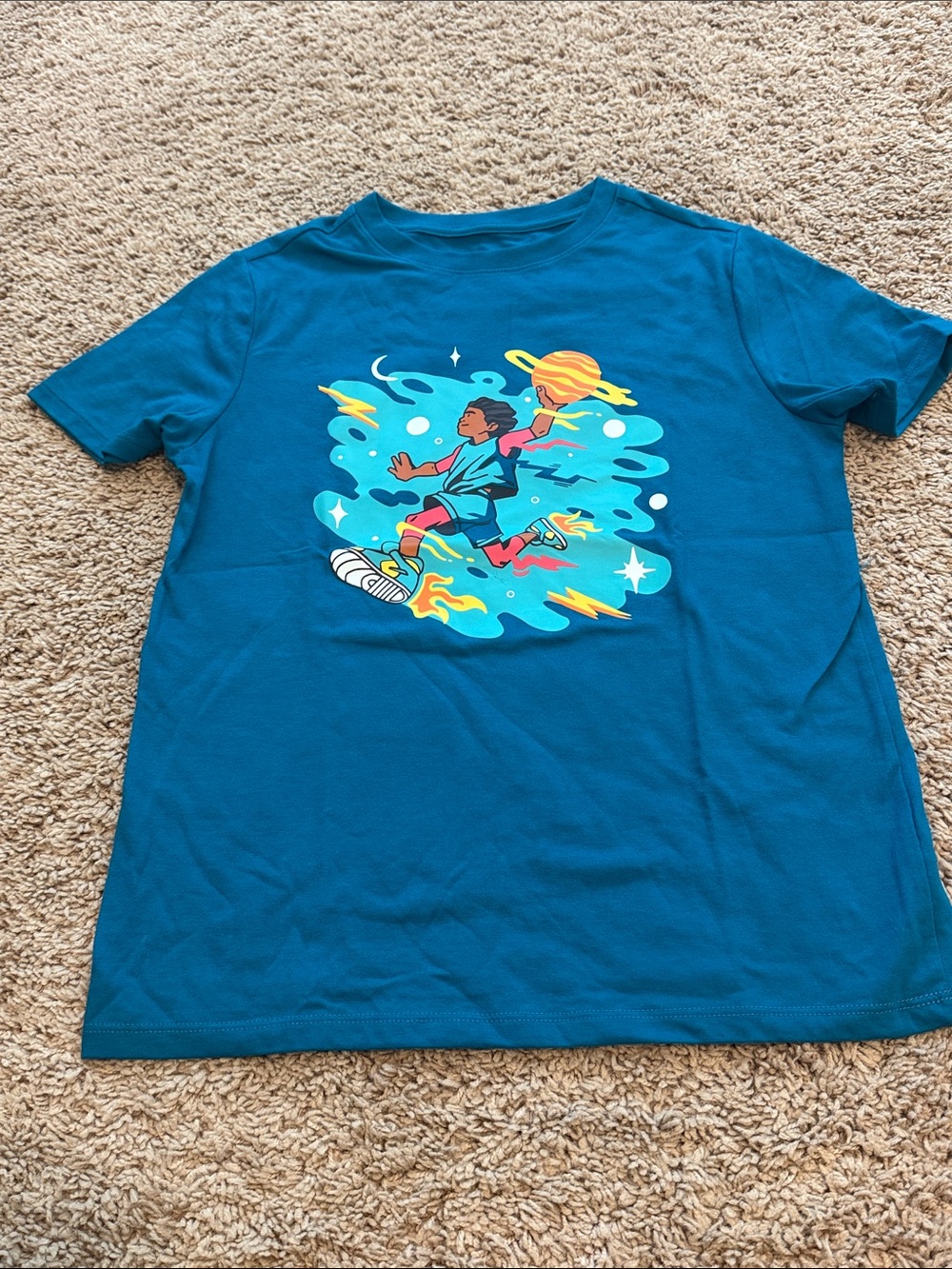 Cat & Jack Blue Space Basketball Graphic Tee
